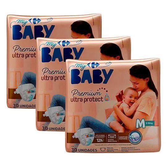 Fralda Carrefour My Baby M 90 Unidades