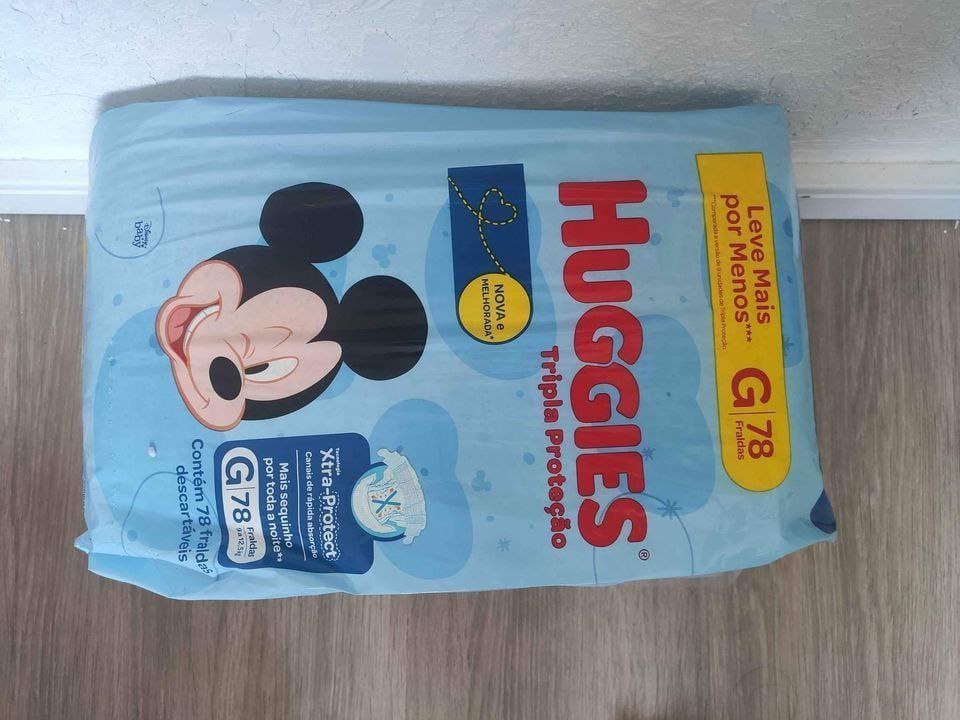 Fralda Huggies Tripla Proteção G - 78 unidades