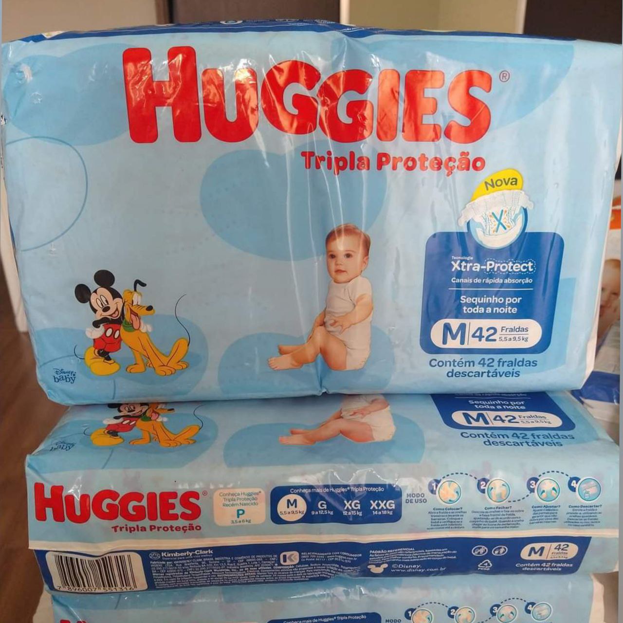 Fralda Huggies Tripla Proteção M - 42 fraldas