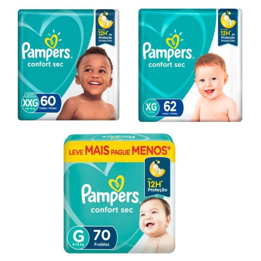 Fralda Pampers Confort Sec