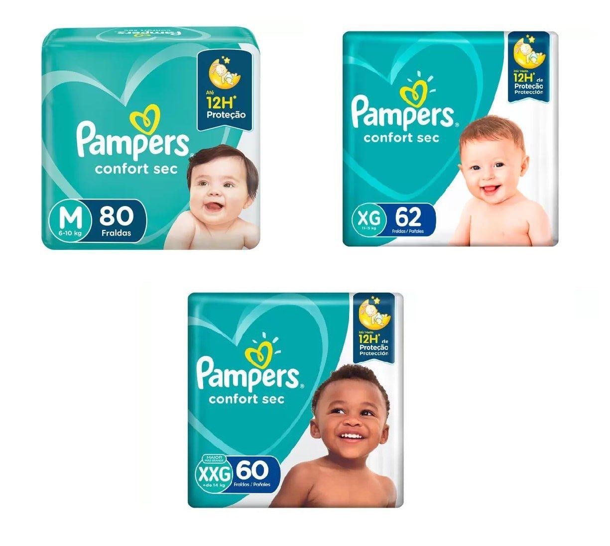 Fralda Pampers Confort Sec Giga