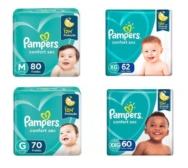 Fralda Pampers Confort Sec