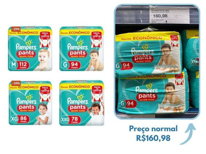 Fralda Pampers Pants Ajuste Total
