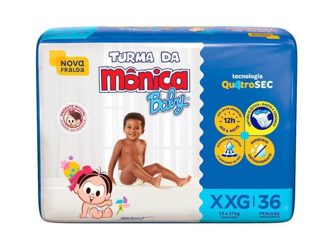 Fralda Turma da Monica Baby Mega XXG 36 Unidades