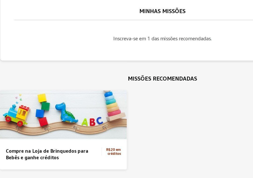🚨 Ganhe R$ 20 OFF em compras acima de R$ 40 na Amazon completando missões 🚨