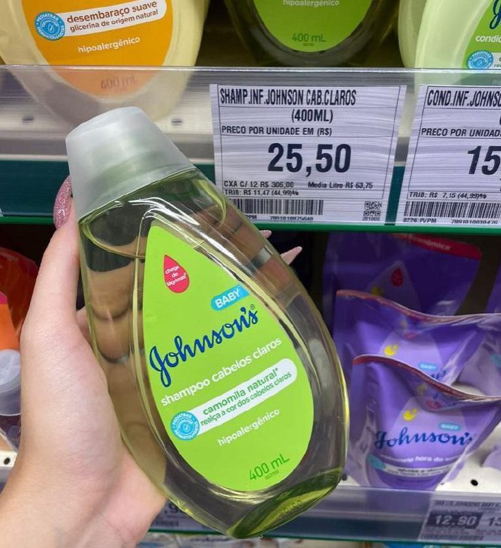 Johnson's Baby Shampoo Para Bebê Para Cabelos Claros, 400ml