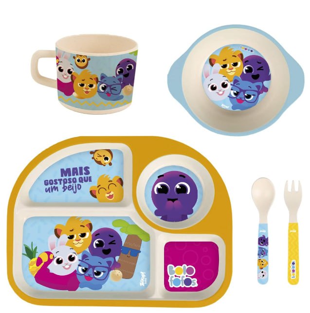 Kit de Refeição Bolofofos com 5 Peças Zoop Toys