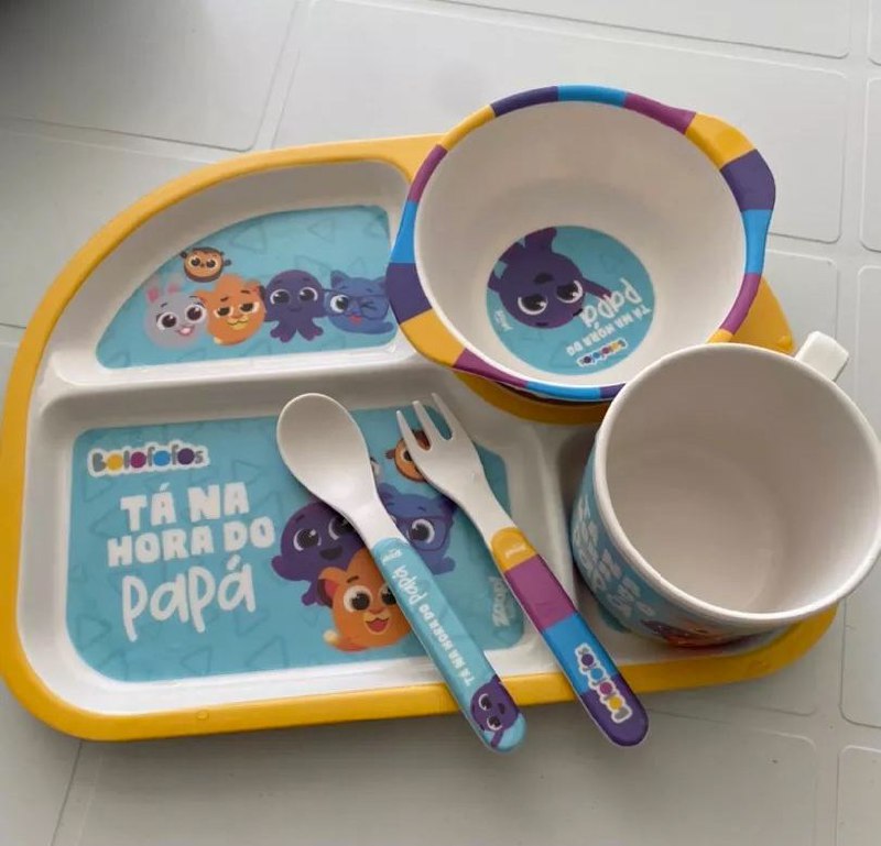 Kit de Refeição Bolofofos com 5 Peças Zoop Toys