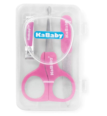 Kit Manicure com Estojo, KaBaby, Rosa