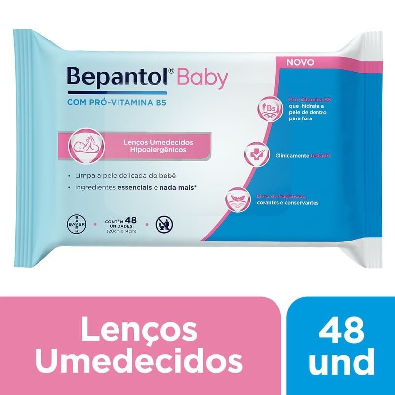 Lenços Umedecidos Bepantol Baby 48 Unidades
