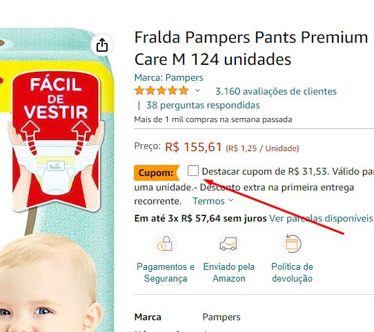 Marque o CUPOM!! Depois o valor baixa!!