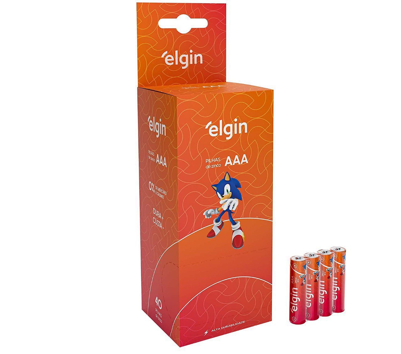 Pilha de Zinco com 40 unidades Elgin Palito