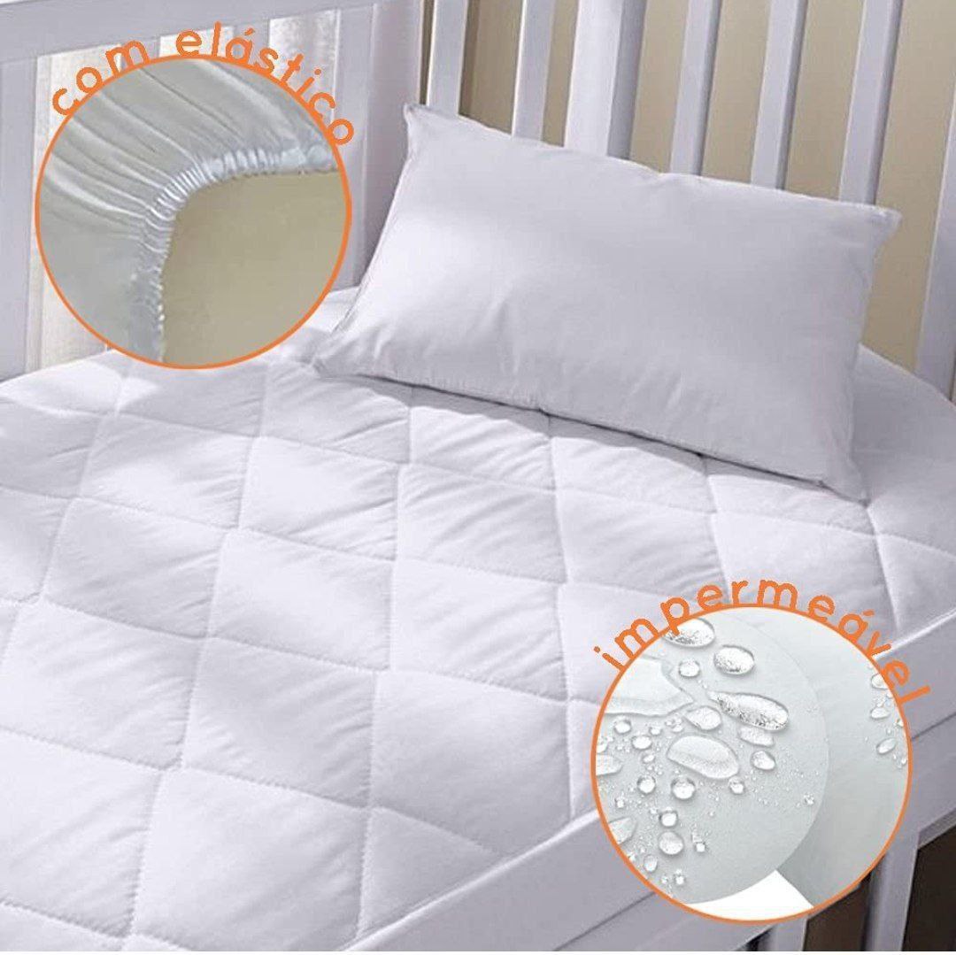 Protetor Colchão Bebe Impermeavel Com Elastico Matelasse Microfibra 170 Fios