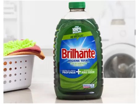Sabão Líquido Brilhante Roupas Brancas e Coloridas Higiene Total - 3L