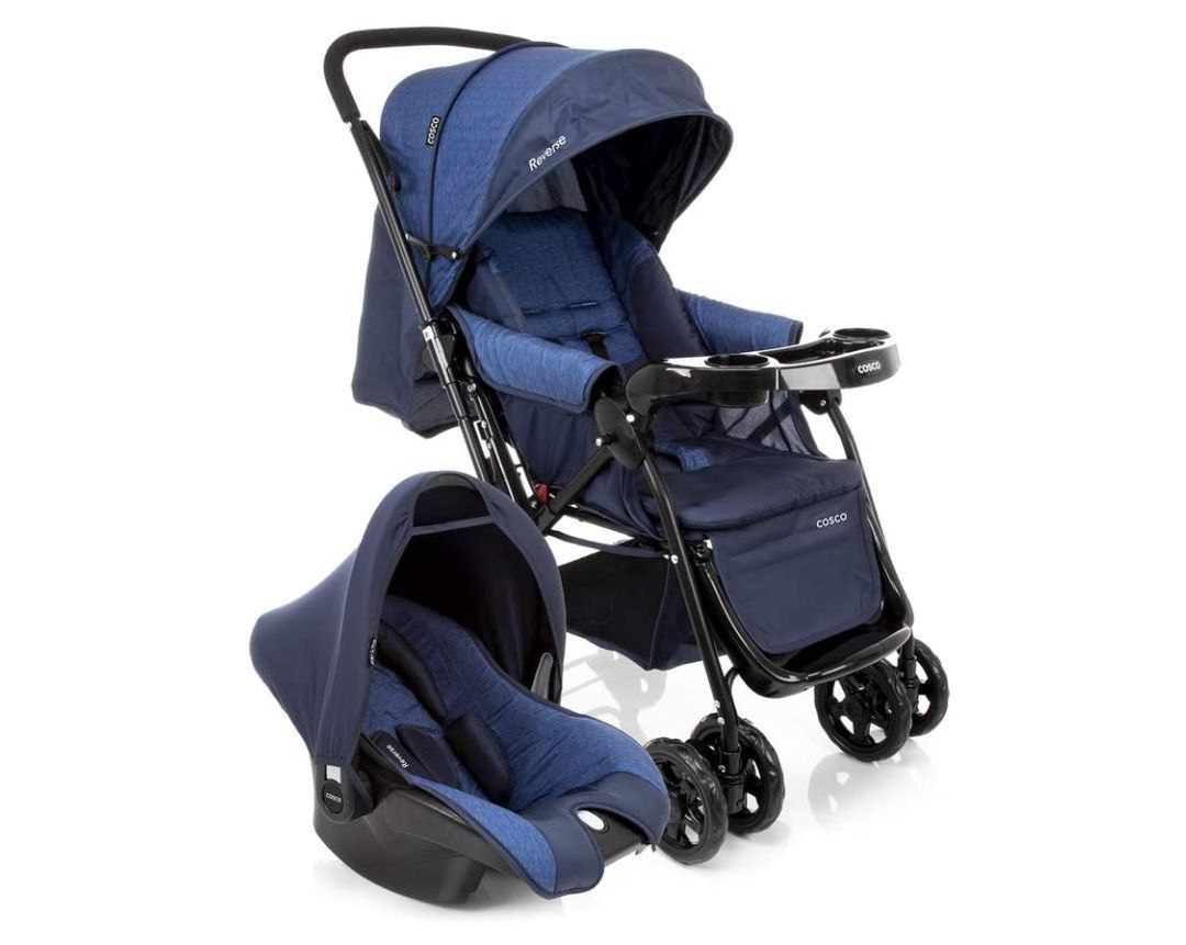 Travel System Reverse, Cosco, Azul Rajado
