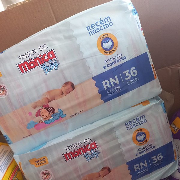 turma da Mônica Baby Recém-nascido - RN 36 fraldas