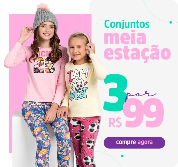 3 Conjuntos meia estação por 99