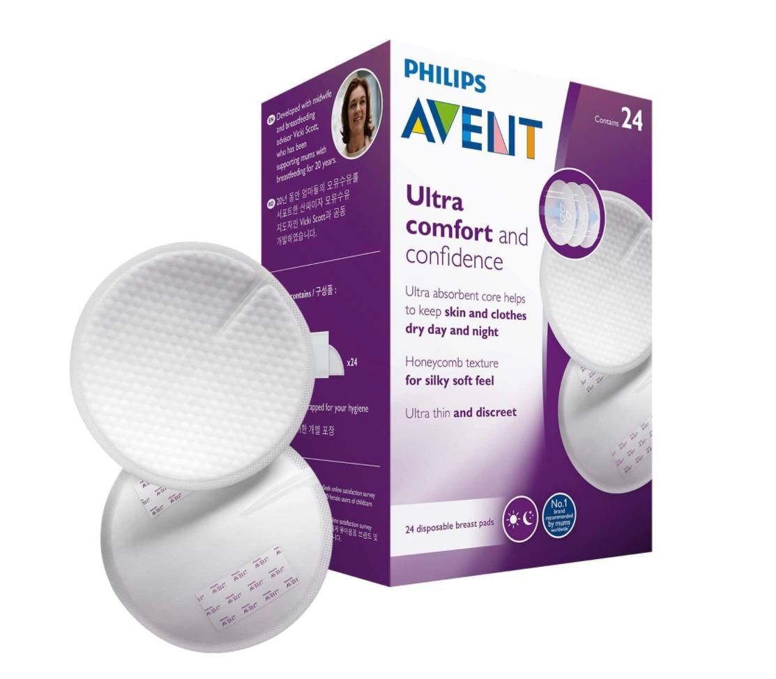 Absorvente descartável para seios, Philips Avent, 24 Unidades