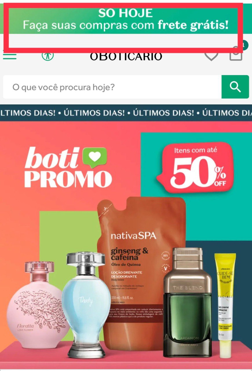 Aproveite a oportunidade Imperdível do O Boticário, com Frete Grátis!