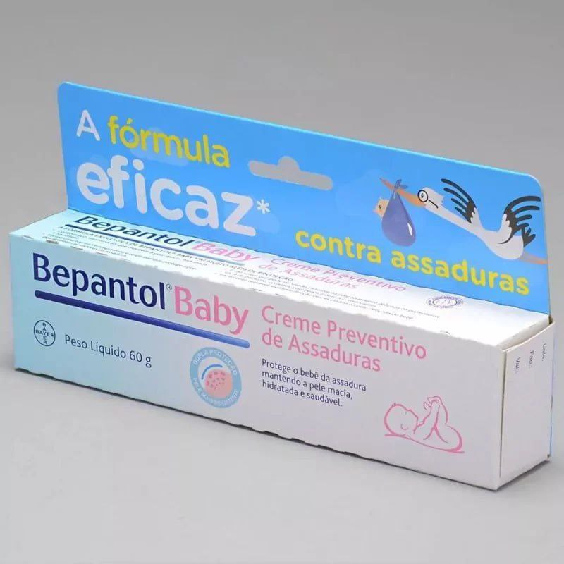 Bepantol Baby Creme Antiassaduras, Pomada Assadura Bebê, Fórmula Transparente, 60g