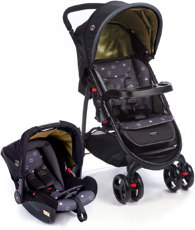Carrinho Travel System + Bebê Conforto Nexus Cosco - Preto