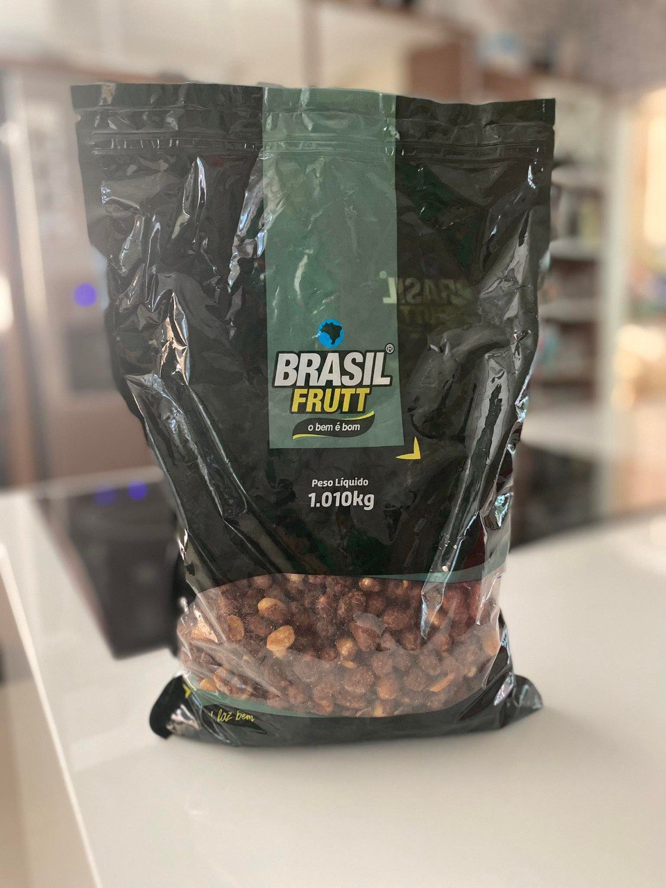 COMPREI E APROVEI !!  AMENDOIM CARAMELIZADO, BRASILFRUTT
