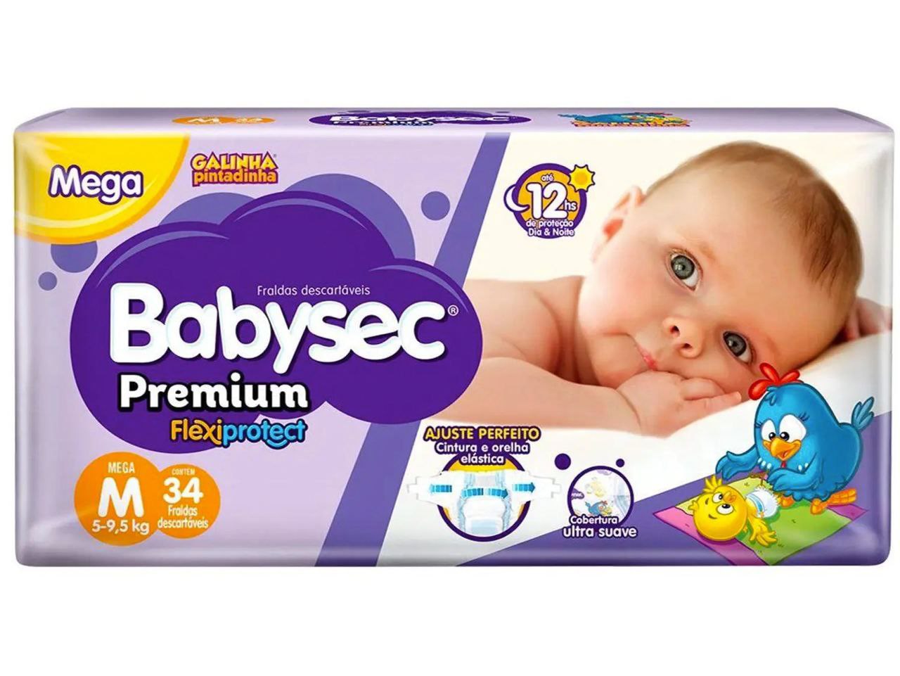 Fralda Babysec Premium M 34 unidades