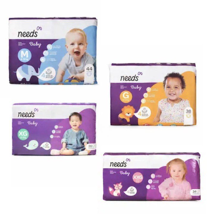 Fralda Descartável Infantil Needs Baby