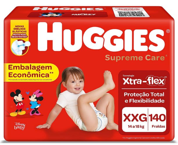 Fralda Huggies Supreme Care XXG - 140 fraldas