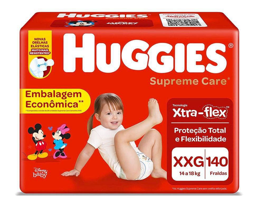 Fralda Huggies Supreme Care XXG 140 unidades