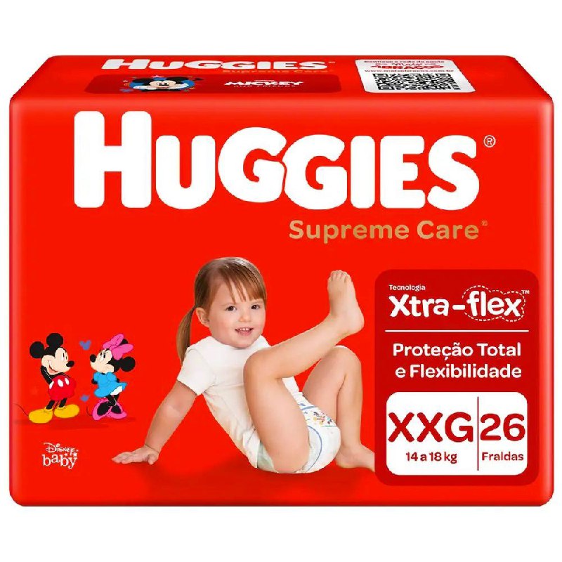 Fralda Huggies Supreme Care XXG 26 Unidades