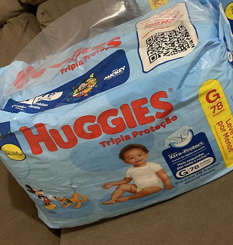 Fralda Huggies Tripla Proteção G - 78 unidades