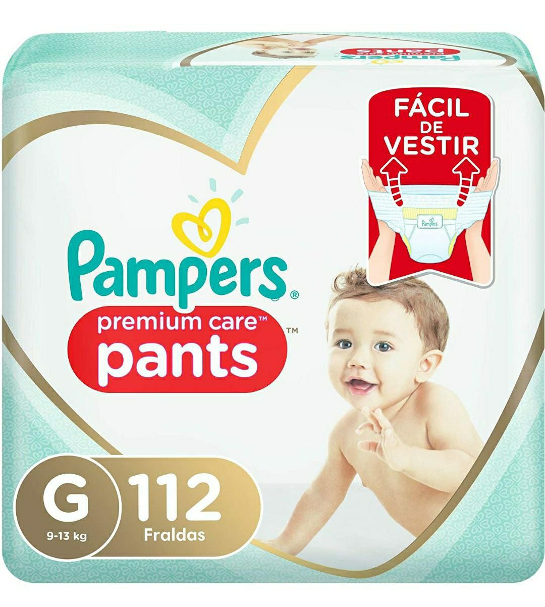 Fralda Pampers Pants Premium Care G 112 unidades