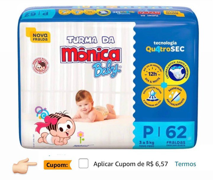 Fralda Turma da Monica Baby