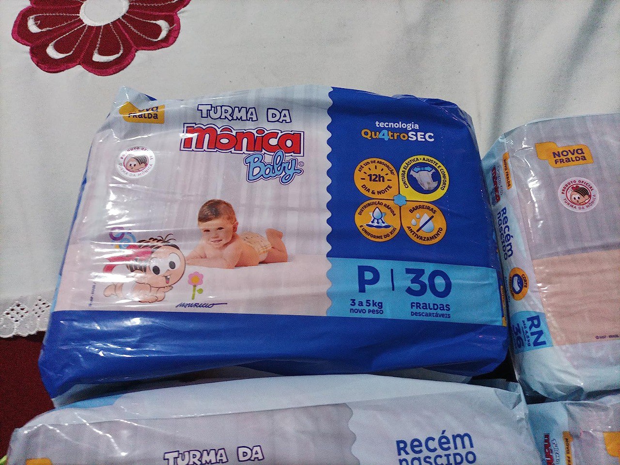 Fralda Turma da Mônica Baby Jumbo P 30 Unidades