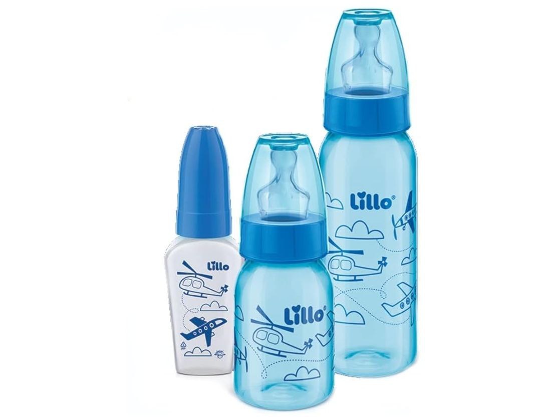 Kit Mamadeira Lillo 50/120/240ml Evolução Divertida Azul