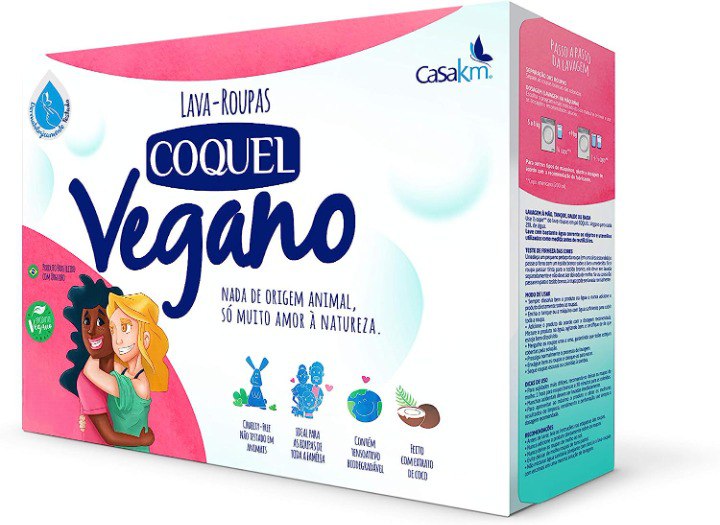 Lava Roupas em Pó Coquel Vegano 800 gramas