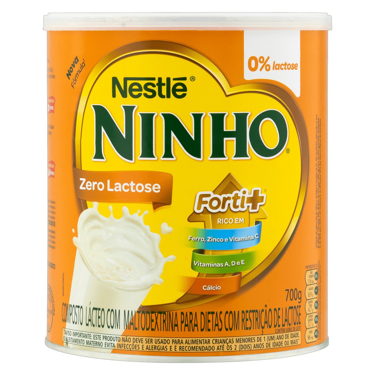 Leite Em Pó Ninho Forti+zero Lactose 700g