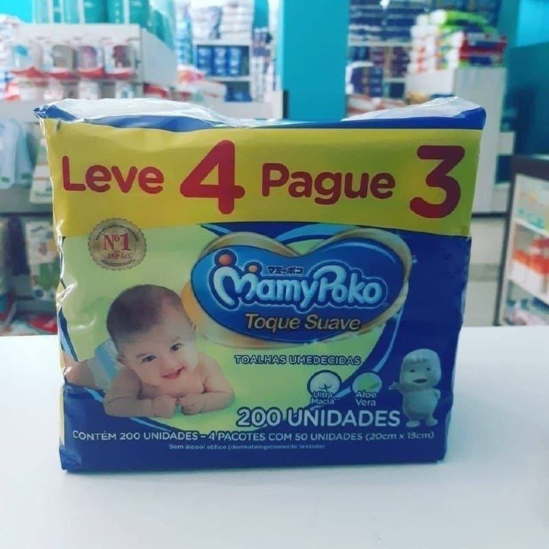 Lenço Infantil Mamypoko Com 200 Toque Suave, MAMYPOKO, Branco, 200 Unidades