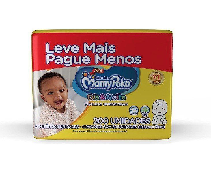 Lenço Umedecido MamyPoko Dia&Noite, 200 un