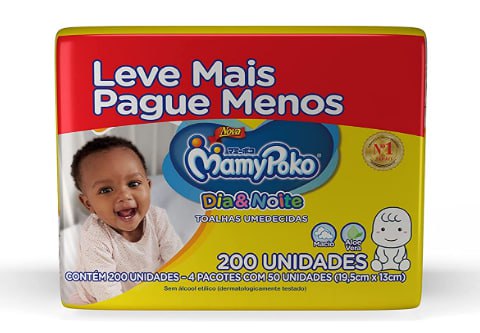 Lenço Umedecido MamyPoko Dia&Noite, 200 unidades