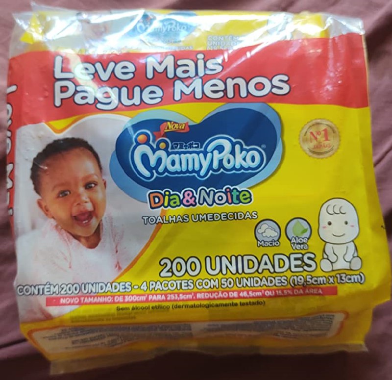 Toalhas Umedecidas Mamypoko Dia e Noite - Embalagem com 200 Unidades