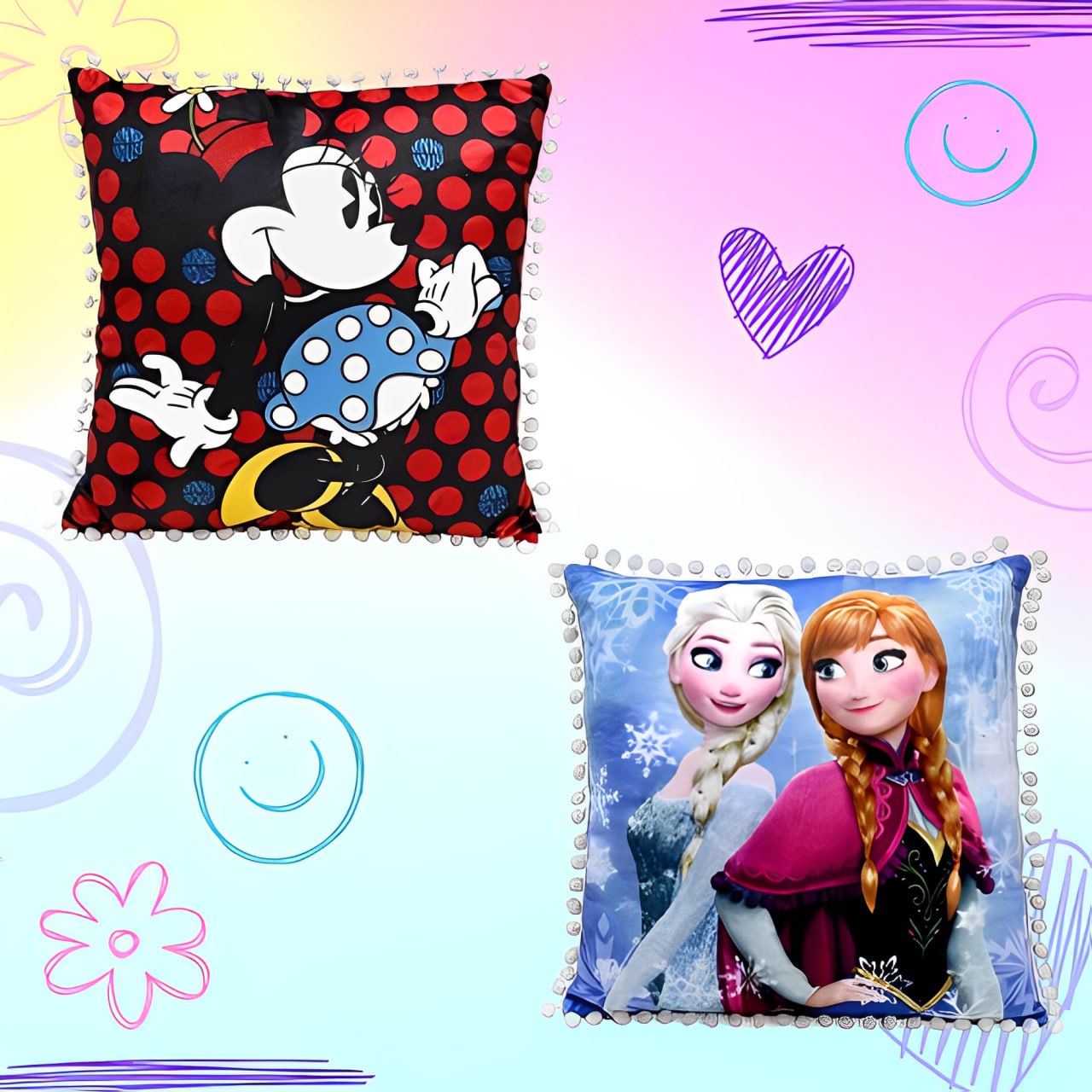 Almofada Frozen ou Minnie 40x40cm