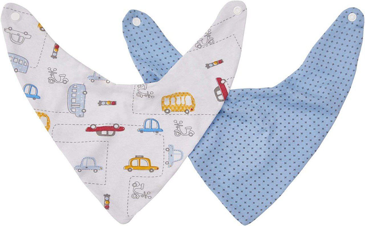 Babador Bandana para Bebê Papi Malhas Estampado Tamanho Único Contém 02 Un