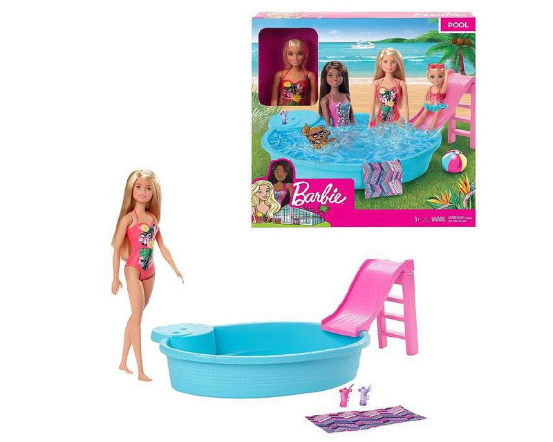 Barbie Boneca Piscina para crianças a partir de 3 anos