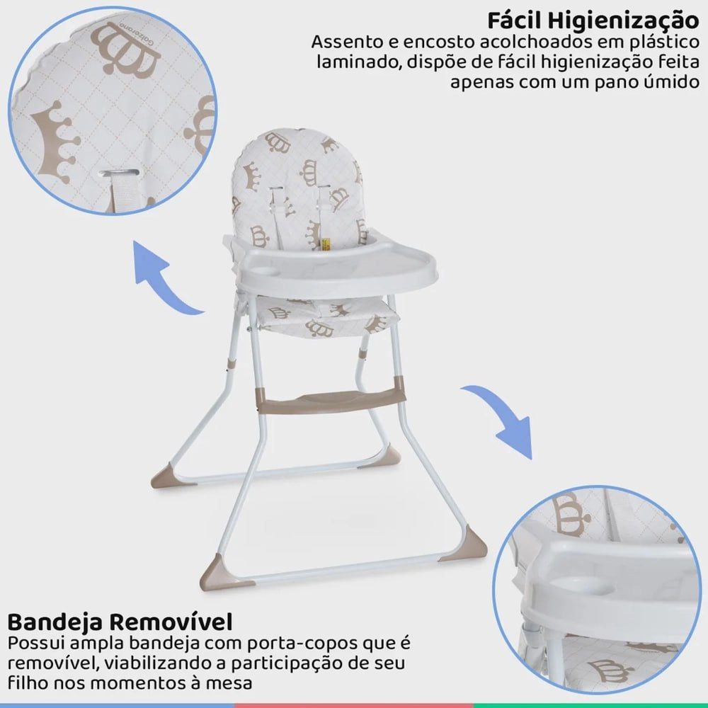 Cadeira Alta De Bebê Para Alimentação Refeição Até 23 Kg Nick Real Galzerano