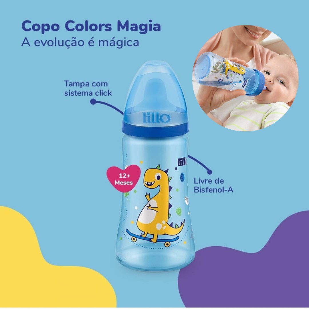 Copo Colors Magia Bico em TPE - Lillo, Azul