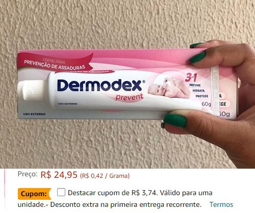 Embalagem de 60g (maior) - marque o CUPOM