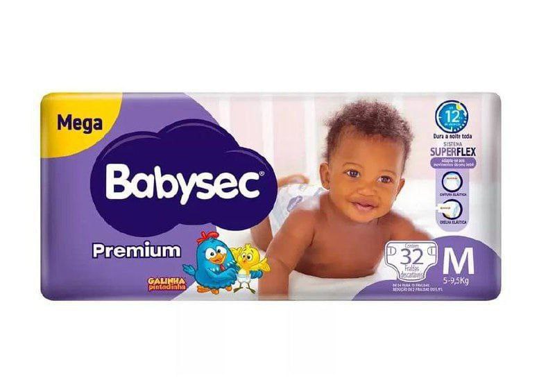 Fralda Babysec Premium M 32 Unidades