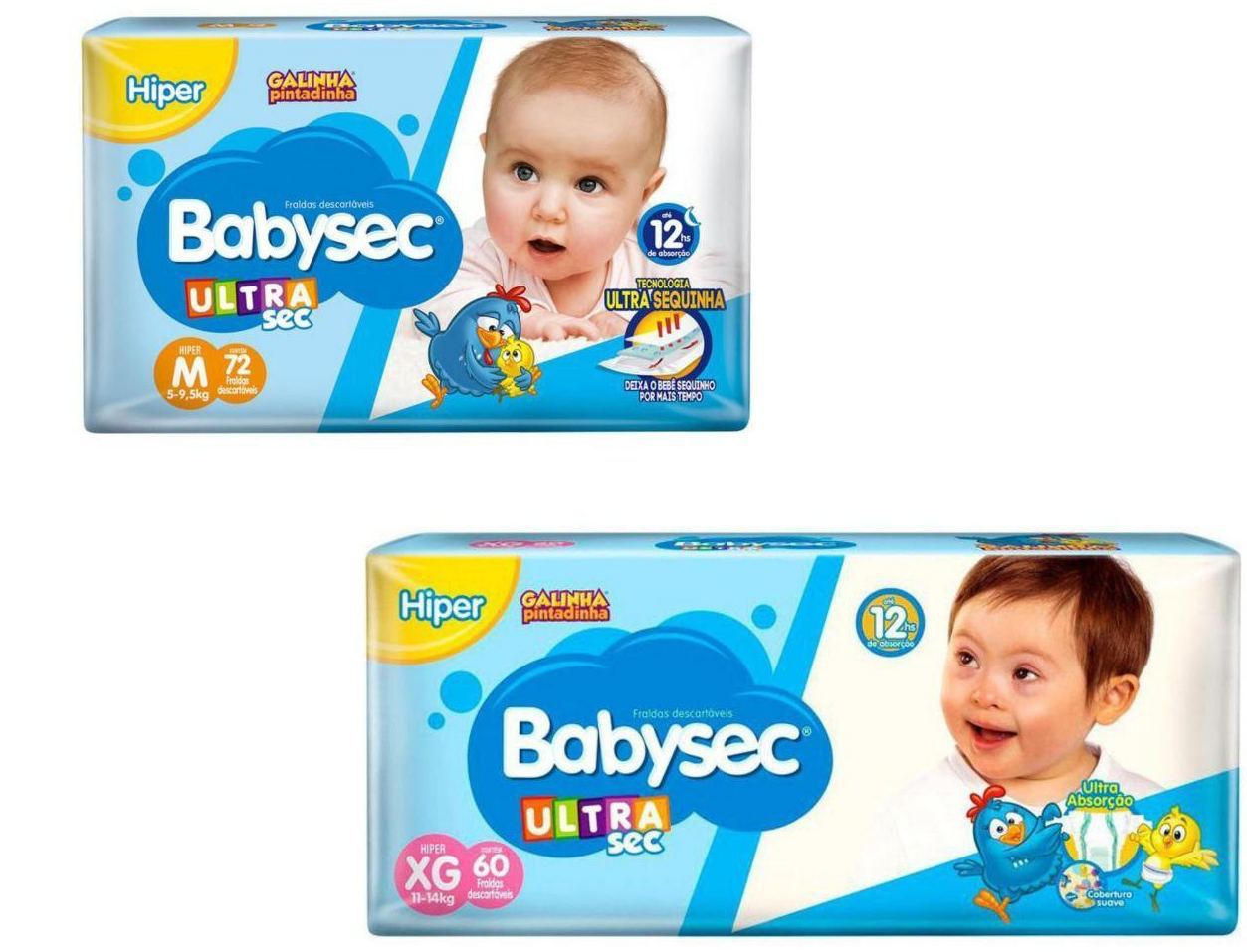 Fralda Babysec UltraSec Galinha Pintadinha